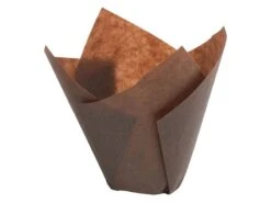 Caissette Tulipcup Marron (x 300) - Droite - Ø 3,5 X Ht 6 Cm - Nordia