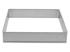 Carré à Tarte Perforé Inox - Ht 3,5 Cm - 14 X 14 Cm - Mallard Ferrière