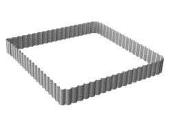 Carré à Tarte Perforé Cannelé - Ht 3 Cm - 23 X 23 Cm - De Buyer
