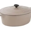 Cocotte Ovale En Fonte - Champignon - 27 X 20 Cm - Le Chasseur