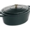 Cocotte Ovale En Fonte - Noire - 25 X 19,5 Cm - Le Chasseur -Magasin De Cuisine À Domicile cocotte ovale noire 25 1 main 650