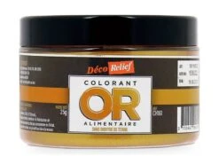 Colorant Alimentaire Or Scintillant - Poudre De Surface - 25 G - Déco Relief
