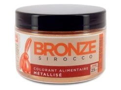 Colorant Alimentaire Métallisé Bronze Sirocco - Poudre Liposoluble - 25 G - Déco Relief