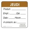 Etiquettes D'identification HACCP - Jeudi -Magasin De Cuisine À Domicile etiquette dlc jour jeudi 1 main 650