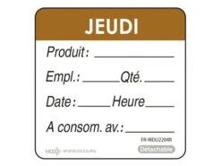 Etiquettes D'identification HACCP - Jeudi