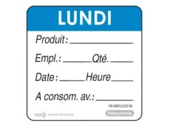 Etiquettes D'identification HACCP - Lundi