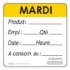 Etiquettes D'identification HACCP - Mardi -Magasin De Cuisine À Domicile etiquette dlc jour mardi 1 main 650