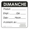 Etiquettes D'identification HACCP - Dimanche -Magasin De Cuisine À Domicile etiquette dlc jour semaine 1 main 650