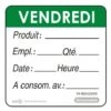 Etiquettes D'identification HACCP - Vendredi -Magasin De Cuisine À Domicile etiquette dlc jour vendredi 1 main 650