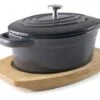Mi-cocotte Ovale - Fonte Grise - 13 X 10 Cm - Lacor