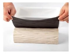 Moule à Bûche Silicone - Tapis Faux Bois - 25 X 9 Cm - Silikomart -Magasin De Cuisine À Domicile moule buche silicone faux bois 8 main 650