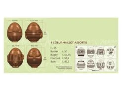 Moule Chocolat Oeuf - Bain, Basket, Foot, Rugby - L'Oeuf Maillot -Magasin De Cuisine À Domicile moule chocolat 4 oeufs maillot 4 main 650