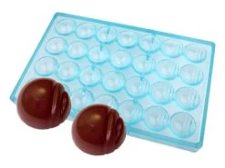 Moule Chocolat - Demi-sphère Striées - Ø 3,2 Cm