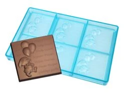 Moule Chocolat - Lapin Et 3 Ballons - Joyeuses Pâques