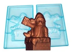 Moule Chocolat Double - Père Noël Dans La Cheminée