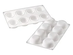 Moule Silicone - 8 Ronds Bombés Stone - 30 X 17,5 Cm - Silikomart