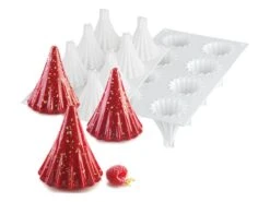 Moule Silicone - 8 Sapins Coniques - 30 X 17,5 Cm - Silikomart