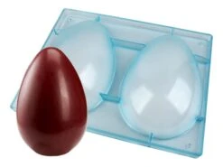 Moule Chocolat - Demi-oeuf Lisse - 2 Empreintes 23 X 16 Cm