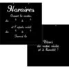 Pancarte Horaires