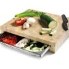 Planche à Découper En Bois - Avec 1 Bac Inox - 41 X 34 Cm - Lacor -Magasin De Cuisine À Domicile planche decoupe avec bac inox 1 main 800