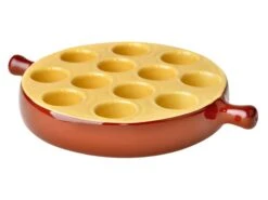 Poêlon à Escargots - En Porcelaine émaillée - 12 Trous