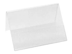 Porte-étiquette Plexiglass (x 10) - Chevalet - 6 X 4 Cm