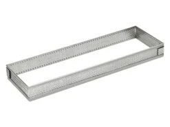 Rectangle à Tarte Perforé Inox - Ht 3,5 Cm - 20 X 7 Cm - Mallard Ferrière